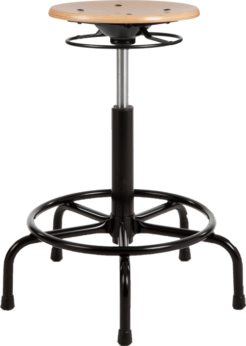 Rodachair verstelbare houten taboeret RH 200