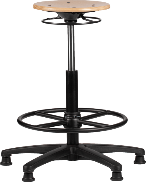 Rodachair verstelbare houten taboeret RH 267