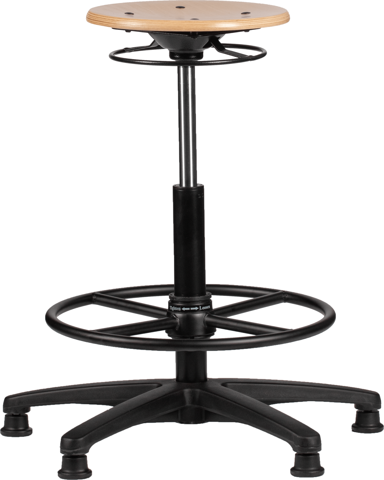 Rodachair verstelbare houten taboeret RH 267