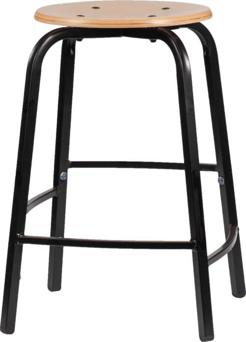 Rodachair TAH stapelbare taboeret kruk verspringende voetensteun hout