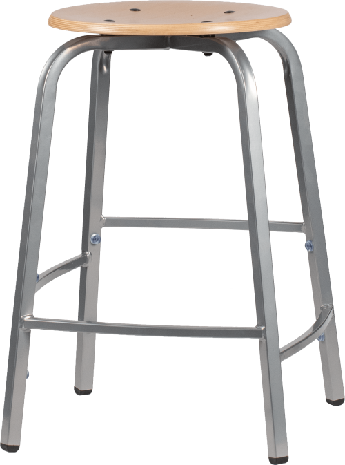 Rodachair TAH stapelbare taboeret kruk verspringende voetensteun hout