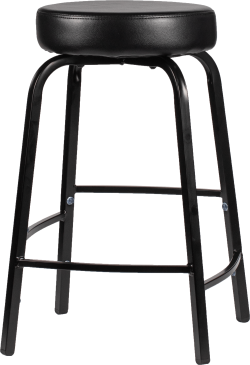 Rodachair TAS stapelbare taboeret kruk verspringende voetensteun kunstleder gestoffeerd