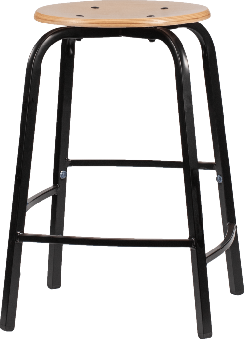 Rodachair TAH stapelbare taboeret kruk verspringende voetensteun hout